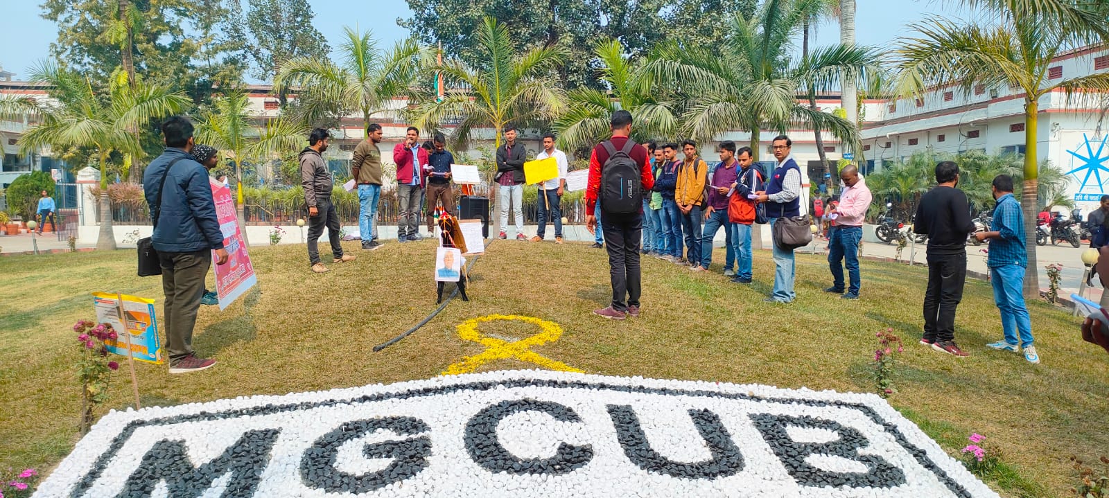 ABVP Commenced Agitation for Permanent Campus of MGCU